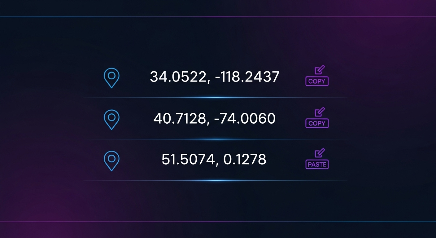 Coordinate Copying Tool Banner